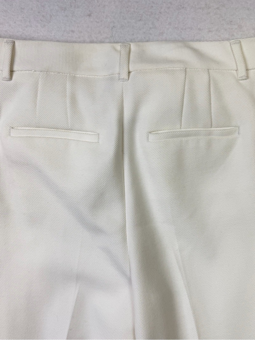 White House Black Market The Boot White Textured Flare Pants Size 4 Career - Picture 4 of 10